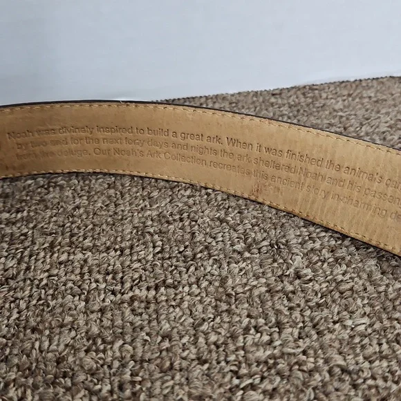 Vintage Brighton Museum Collection Brown Leather Silver Noahs Ark Belt Sz M - Picture 5 of 7